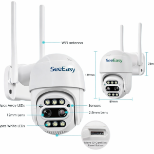 IP 10X zoom PTZ onvif 3mp wifi camera (carecam pro)