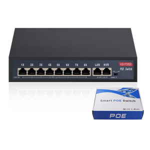 8 Port (8+2) 2 up-link port mega ultra hd network ethernet imported poe switch (54v)